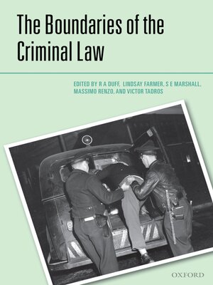 cover image of The Boundaries of the Criminal Law